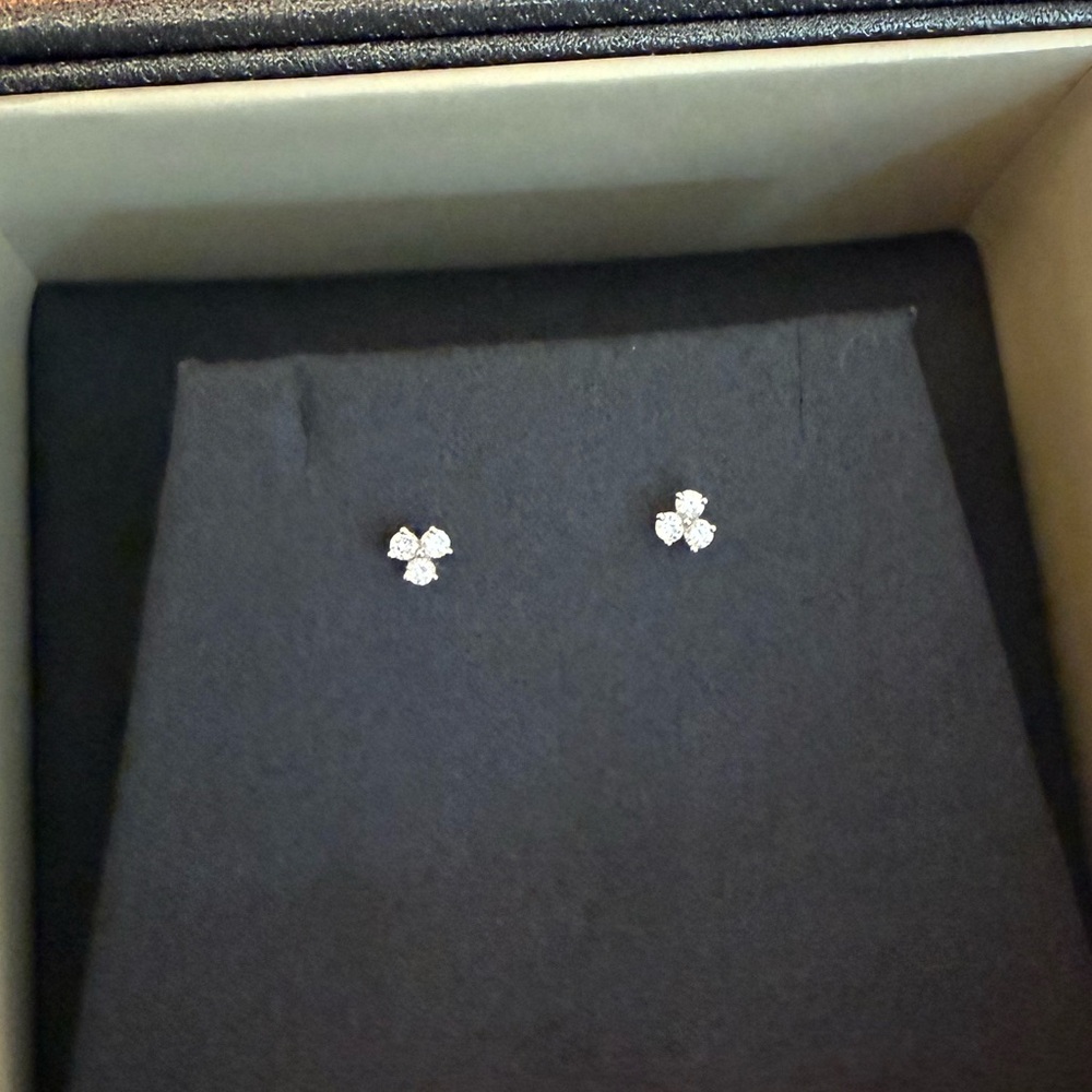 Shane Co. White Gold, Diamonds Stud Earrings
